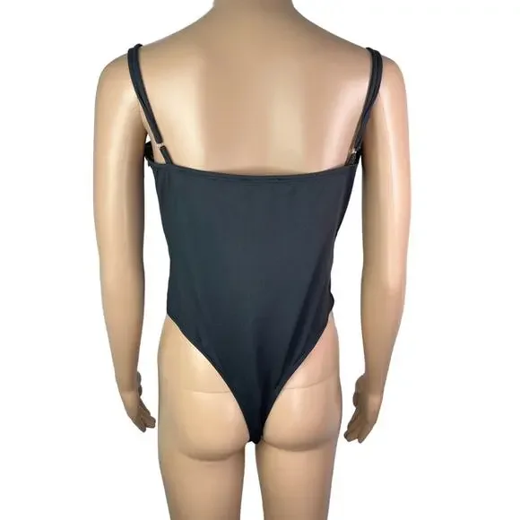 New Princess Polly Monument Black Lace Bra Top Thong Bodysuit - Picture 4 of 14